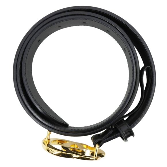Gucci  GG Buckle Marmont Thin Leather Belt Size 90.36 Black 414516 - Picture 4 of 12